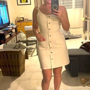 🆕 Amanda Uprichard Cream Mini Dress with Buttons